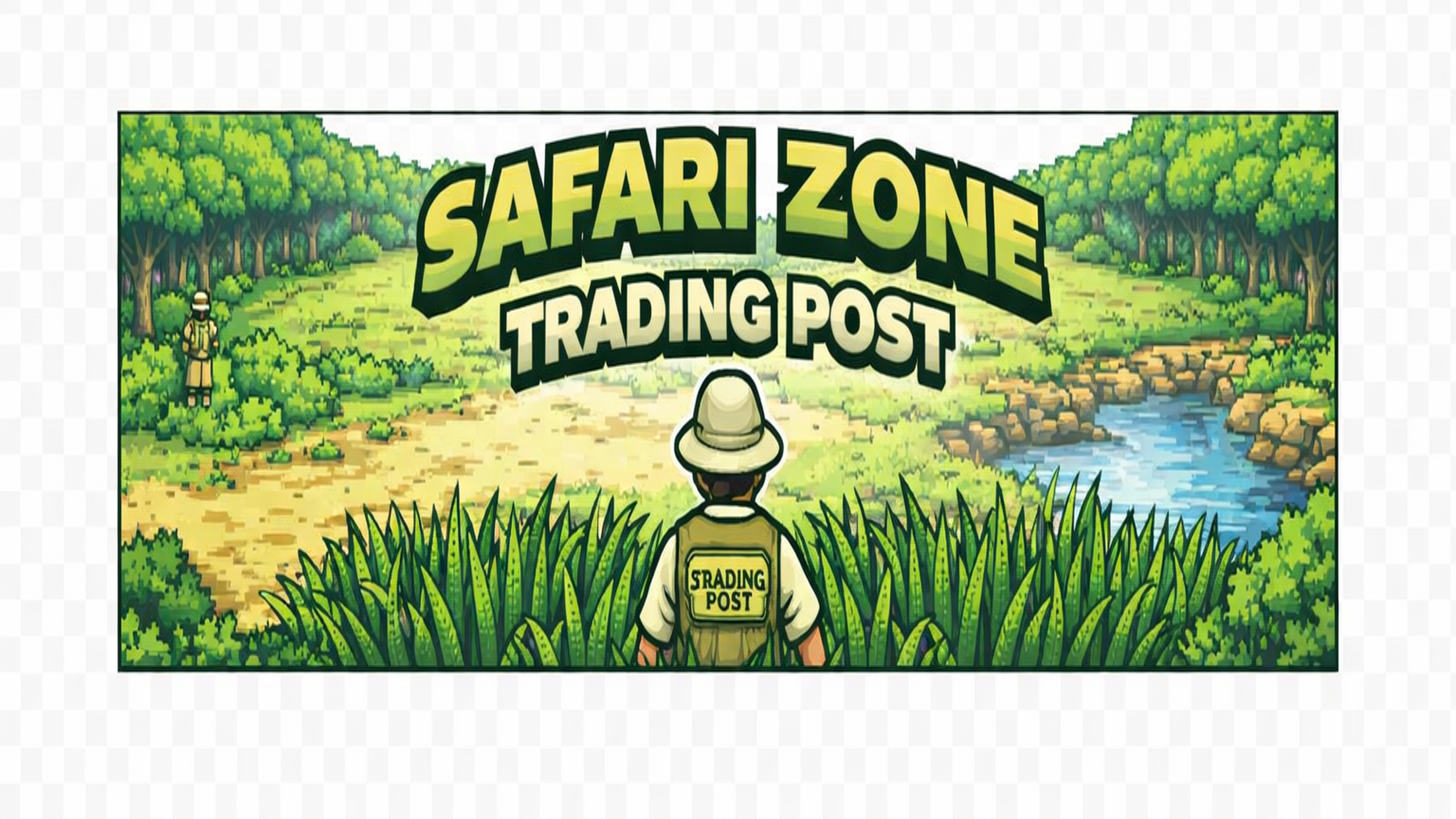 Safari Zone Trading Post illustrated banner